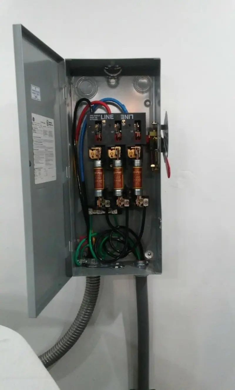Three-phase disconnect switch installed for Electrical Wiring & Rewiring in Franklin Lakes